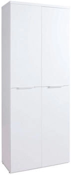 CarryHome Schuhschrank Weiß Hochglanz 9 Fächer 80x200x35 cm (2593009420)