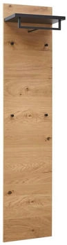 Dieter Knoll Garderobenpaneel Anthrazit Eiche Metall Balkeneiche furniert 42x183x27 cm