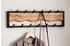 Mid.you Wandgarderobe Braun Schwarz Metall Akazie massiv 80x20x8 cm