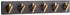 Mid.you Wandgarderobe Schwarz Mangomassiv 60x10x8 cm