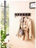 Mid.you Wandgarderobe Schwarz Mangomassiv 60x10x8 cm