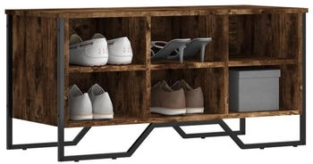 vidaXL Schuhregal Schuhablage Räuchereiche 90x38x45,5 cm