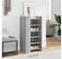 vidaXL Schuhregal Grau Sonoma 57x34x76 cm Holzwerkstoff