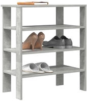 vidaXL Schuhregal Betongrau 61x32x70 cm Holzwerkstoff