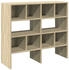 vidaXL Schuhregal Schuhregale Stapelbar Betongrau 60x30x30,5 cm 2-tlg. Betongrau