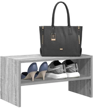 vidaXL Schuhregal Stapelbar Grau Sonoma 60x30x30,5 cm 1-tlg. Grau Sonoma