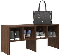 vidaXL Schuhregal Stapelbar Braun Eichen-Optik 89,5x30x40 cm