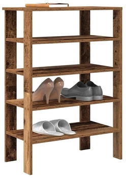 vidaXL Schuhregal Eichen-Optik 90x38x61,5 cm Holzwerkstoff braun