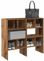 vidaXL Schuhregale 2 Stk. Stapelbar Altholz-Optik 89,5x30x40 cm