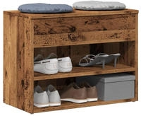vidaXL Schuhbank Altholz-Optik 60x30x45 cm Holzwerkstoff