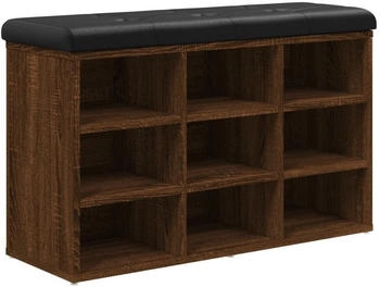 vidaXL Sitzbank Schuhbank Räuchereiche 82x32x50 cm Holzwerkstoff