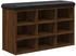 vidaXL Sitzbank Schuhbank Räuchereiche 82x32x50 cm Holzwerkstoff