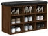 vidaXL Sitzbank Schuhbank Räuchereiche 82x32x50 cm Holzwerkstoff