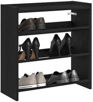 vidaXL Schuhregal Schwarz 60x25x62 cm Holzwerkstoff