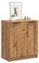 vidaXL Schuhschrank Schuhregal mit Spiegel 5 Fächer Braun Eiche 63x17x169,5 cm