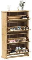 vidaXL Schuhschrank Corona 99x32x163,5 cm Massivholz Kiefer