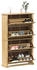 vidaXL Schuhregal Betongrau 60x30x98 cm Holzwerkstoff
