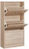 Vasagle Schuhschrank Schuhregal perfekt für schmale Flure 60x24x120 cm eichenfarben