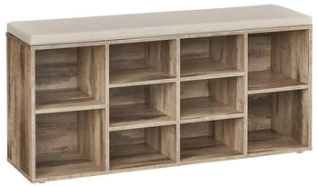 Vasagle Schuhbank / Schuhregal mit 10 Fächern 104x30x48 cm Kamelbraun
