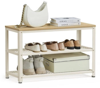 Vasagle Schuhbank Schuhregal 73x30x45 cm natur