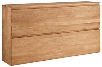 Lomado Schuhschrank SALACH-64 Eiche massiv geölt mit 2 Klappen hängend 160/84/35 cm