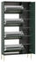 Lomado Schuhschrank KELLA-80 Schuhkipper grün, Metallfüße goldfarben 88,4x174,2x30 cm