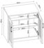en.casa Schuhschrank Løten Schrank mit drei Ablagen 63x36x62cm Weiß
