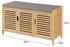 en.casa Schuhbank Selk Schuhschrank mit Sitzfläche 50x90x35cm Bambus