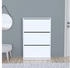 en.casa Schuhschrank Aurskog mit Kipptüren 110x735x24cm Weiß