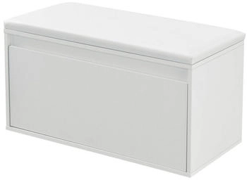 en.casa Schuhbank Degerfors mit Schublade 80x39x45 cm Weiß weiß/weiß