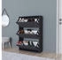 en.casa Schuhschrank Aurskog mit Kipptüren 110x735x24cm Anthrazit