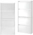 en.casa Schuhschrank Vogar mit 4 verspiegelten Türen 134x63x17 cm Weiß Weiß