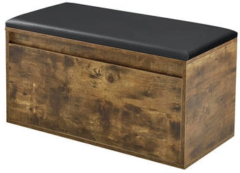 en.casa Schuhbank Degerfors mit Schublade 80x39x45 cm Eiche/Schwarz