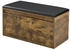 en.casa Schuhbank Degerfors mit Schublade 80x39x45 cm Eiche/Schwarz