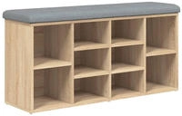 vidaXL Schuhbank Sonoma-Eiche 102x32x50 cm Holzwerkstoff