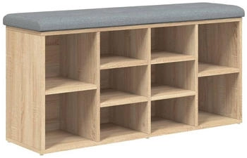 vidaXL Sitzbank Schuhbank Sonoma-Eiche 102x32x50 cm Holzwerkstoff Sonoma Eiche