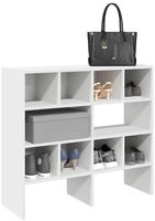 vidaXL Schuhregale 2 Stk. Stapelbar Wei&szlig; 89,5x30x40 cm