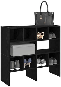 vidaXL Schuhregal Eichen-Optik 75x38x97,5 cm Holzwerkstoff Metall, 1-tlg. braun