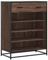 vidaXL Schuhschrank Eichen-Optik 75x38x97,5 cm Holzwerkstoff Metall