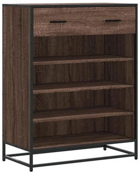 vidaXL Schuhregal Betongrau 80x25x100 cm Holzwerkstoff