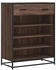 vidaXL Schuhregal Betongrau 80x25x100 cm Holzwerkstoff