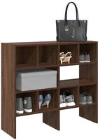 vidaXL Schuhregale 2 Stk. Stapelbar Braun Eichen-Optik 89,5x30x40 cm