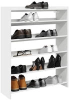 vidaXL Schuhregal Wei&szlig; 80x25x100 cm Holzwerkstoff