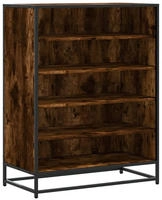 vidaXL Schuhschrank R&auml;uchereiche 75x38x97,5 cm Holzwerkstoff Metall