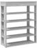 vidaXL Sitzbank Schuhbank Räuchereiche 100x40x53,5 cm Holzwerkstoff / Metall