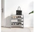 vidaXL Schuhschrank Schuhregale 2 Stk Stapelbar Grau Sonoma 60x30x30,5 cm
