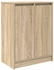 vidaXL Schuhregal Betongrau 57x34x76 cm Holzwerkstoff