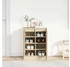 vidaXL Schuhregal Betongrau 57x34x76 cm Holzwerkstoff