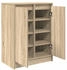 vidaXL Schuhregal Betongrau 57x34x76 cm Holzwerkstoff