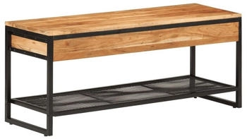 vidaXL Schuhregal Schuhbank 110x35x51 cm Raues Massivholz, 1-tlg.